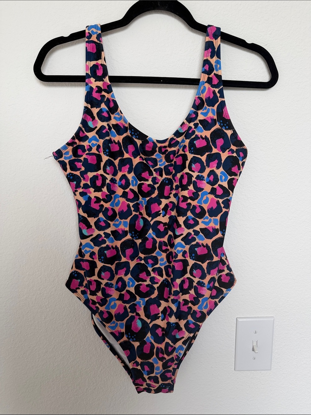 Peach Leopard Infamous Swim x Kasey Rainbow Size L